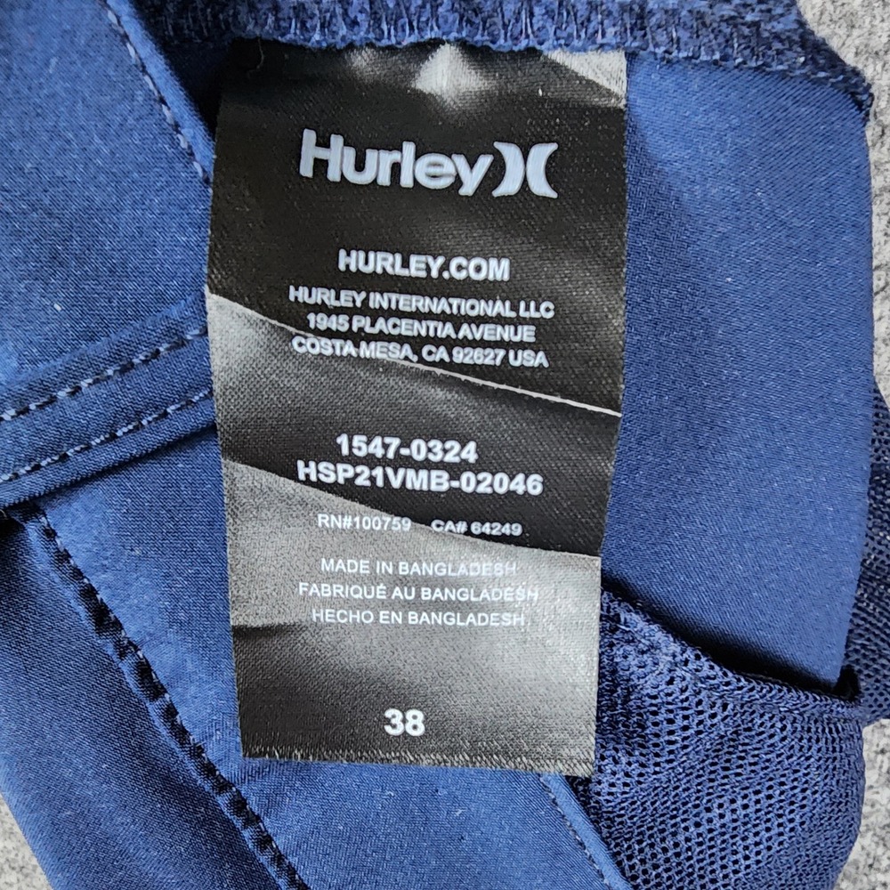 Hurley Hybrid Shorts Mens 38 Navy Blue Performance Walkshorts HSP21VMB-02046 - Picture 7 of 8